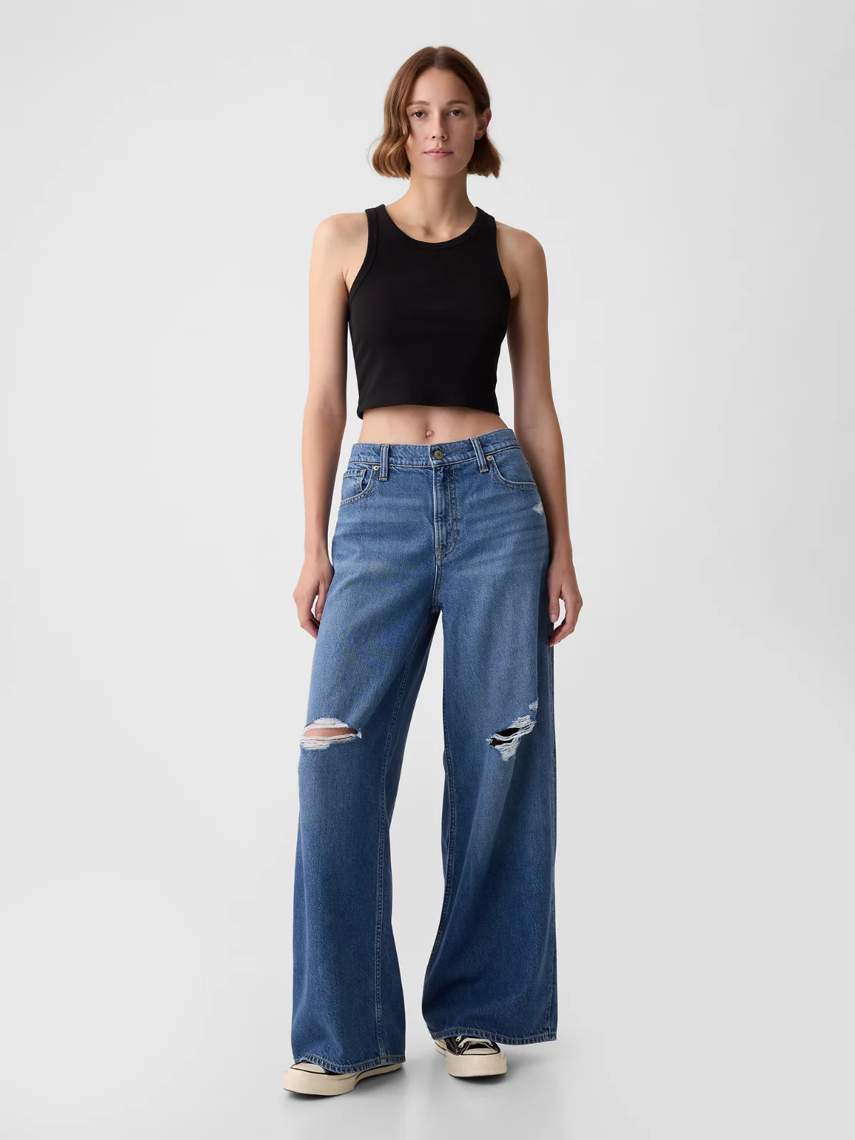 Mid Rise UltraSoft Baggy Jeans by Gap