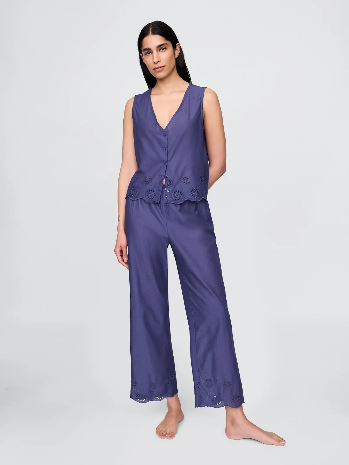Eyelet Hem PJ Pants by Gap