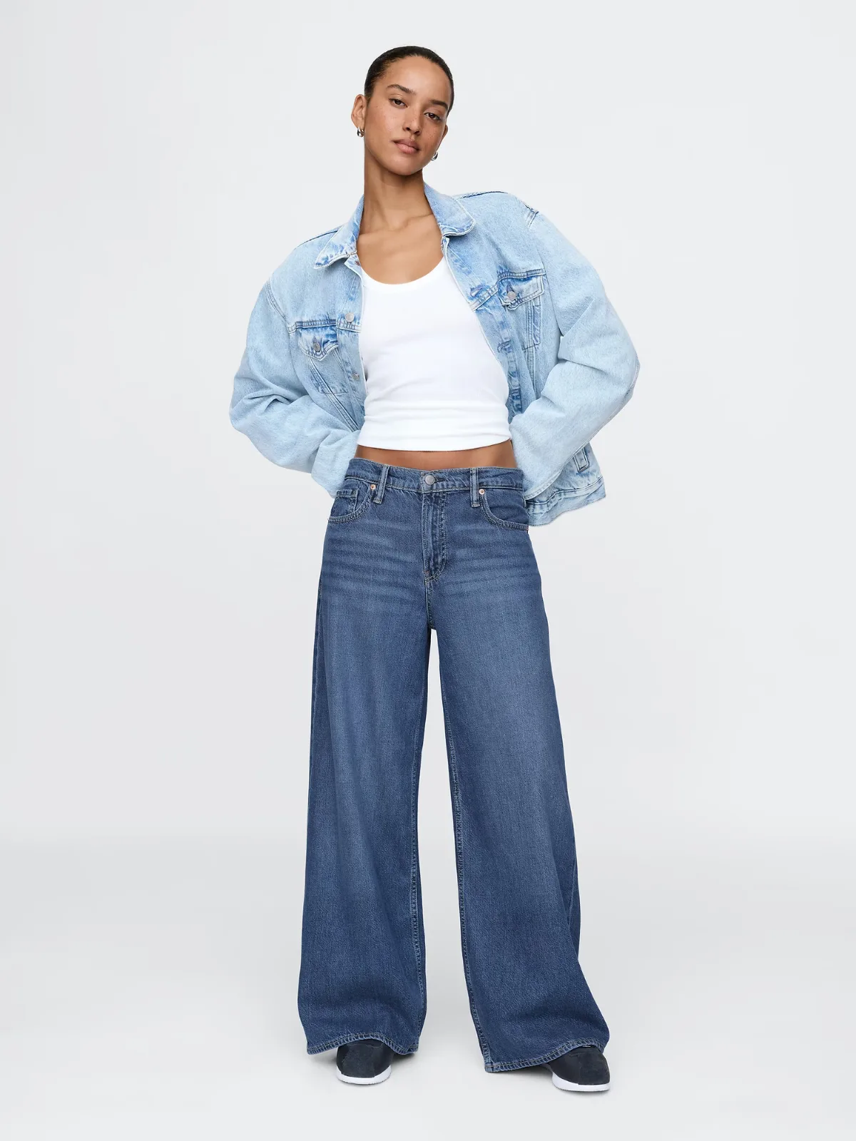 Mid Rise UltraSoft Baggy Jeans by Gap