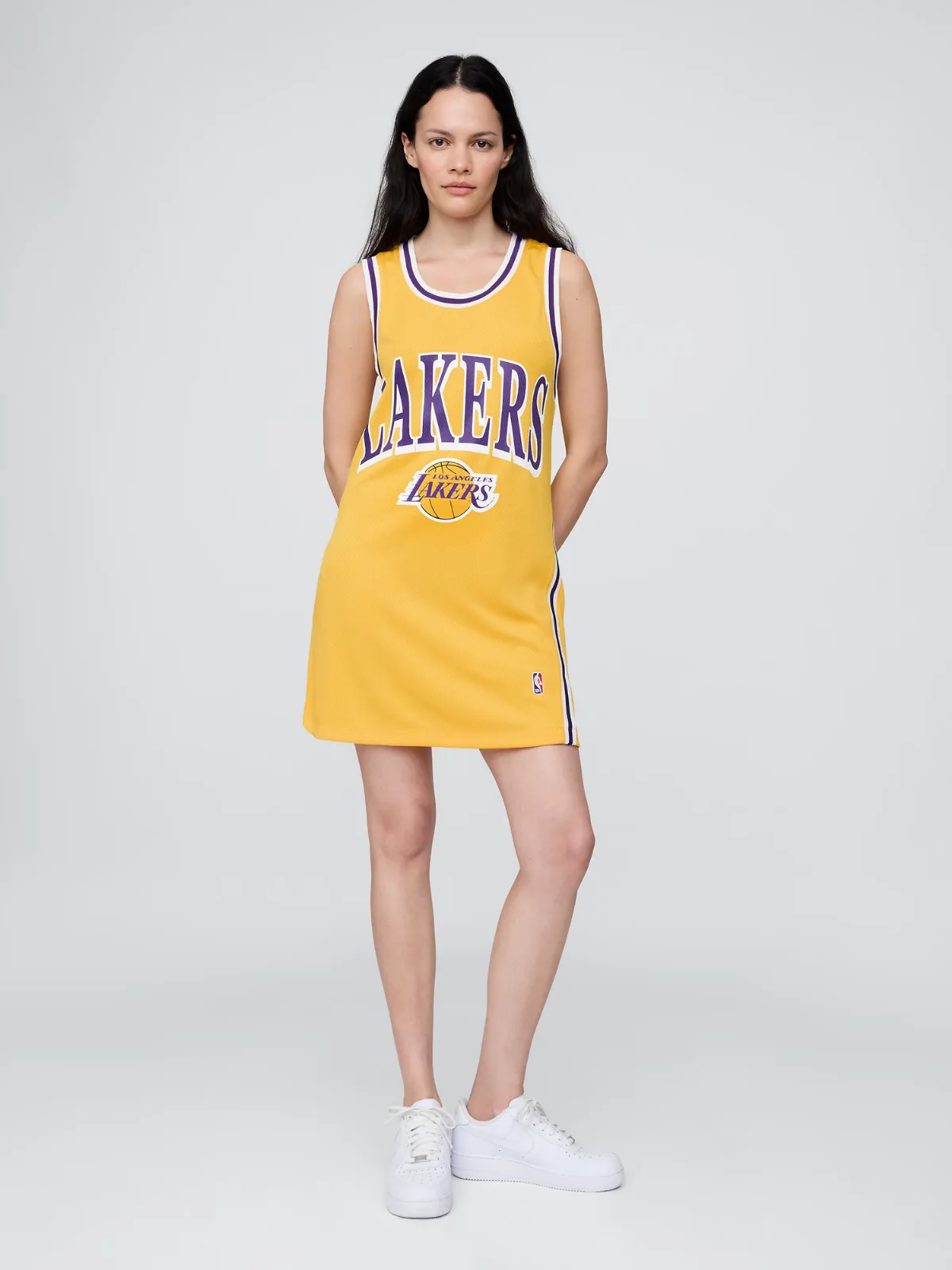 NBA Los Angeles Lakers Recycled Jersey Mini Dress by Gap