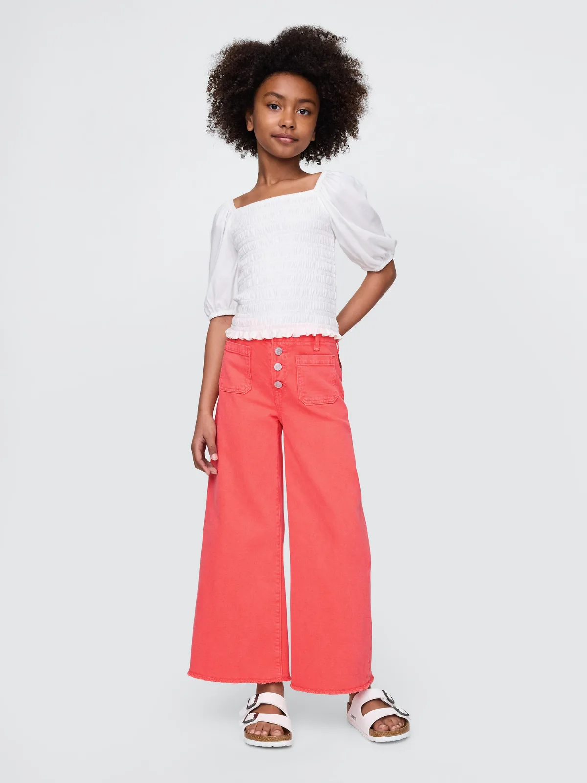 High Rise Stride Wide-Leg Ankle Jeans by Gap