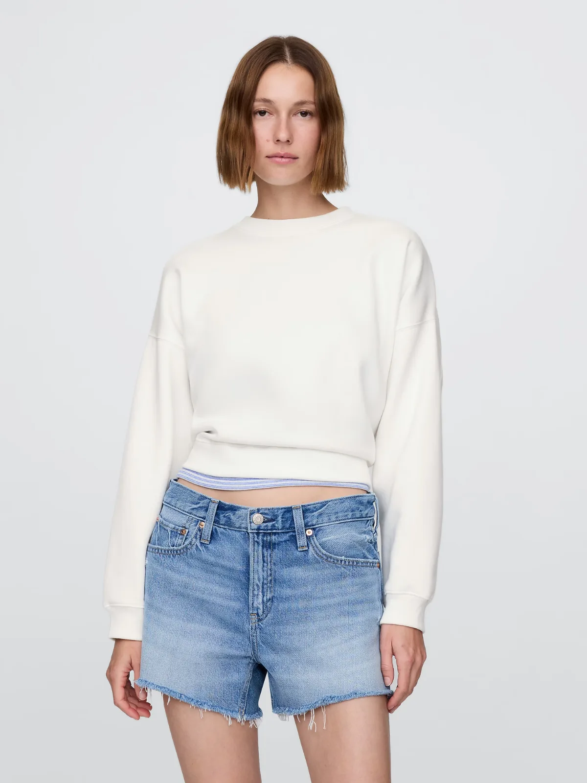 VintageSoft Wedge Crewneck Sweatshirt by Gap