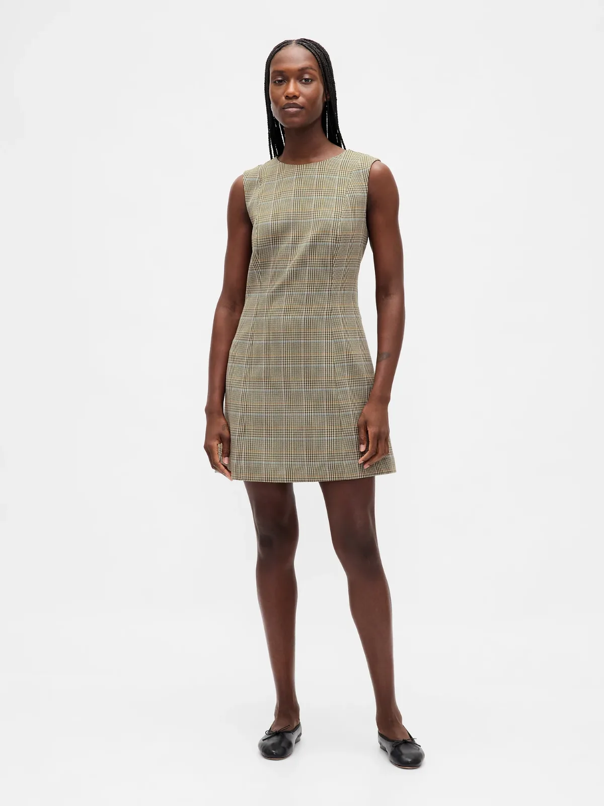 High-Neck Mini Shift Dress by Gap