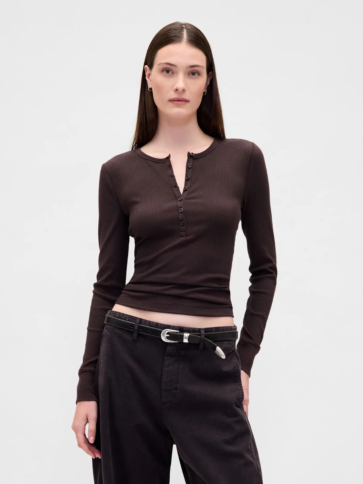 Modern Rib Henley T-Shirt by Gap