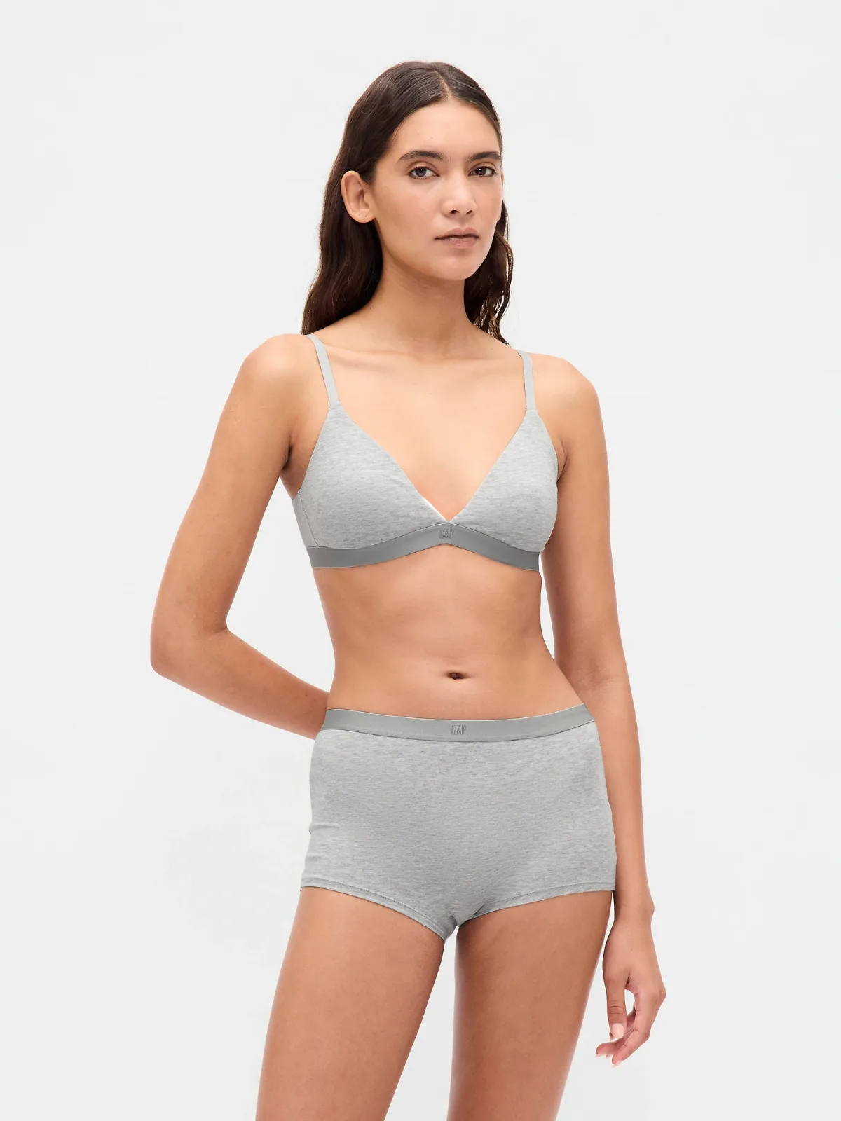 Organic Stretch Cotton High Rise Shorty by Gap