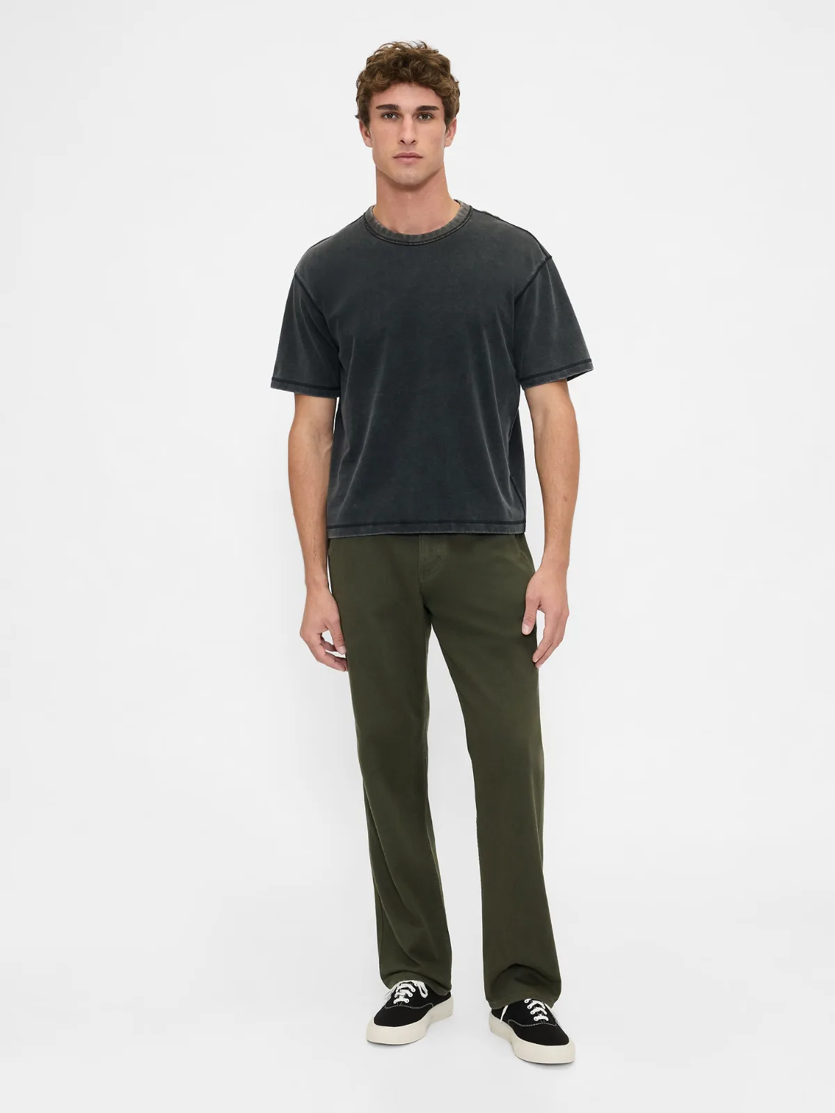 Relaxed Straight Utility Khakis
