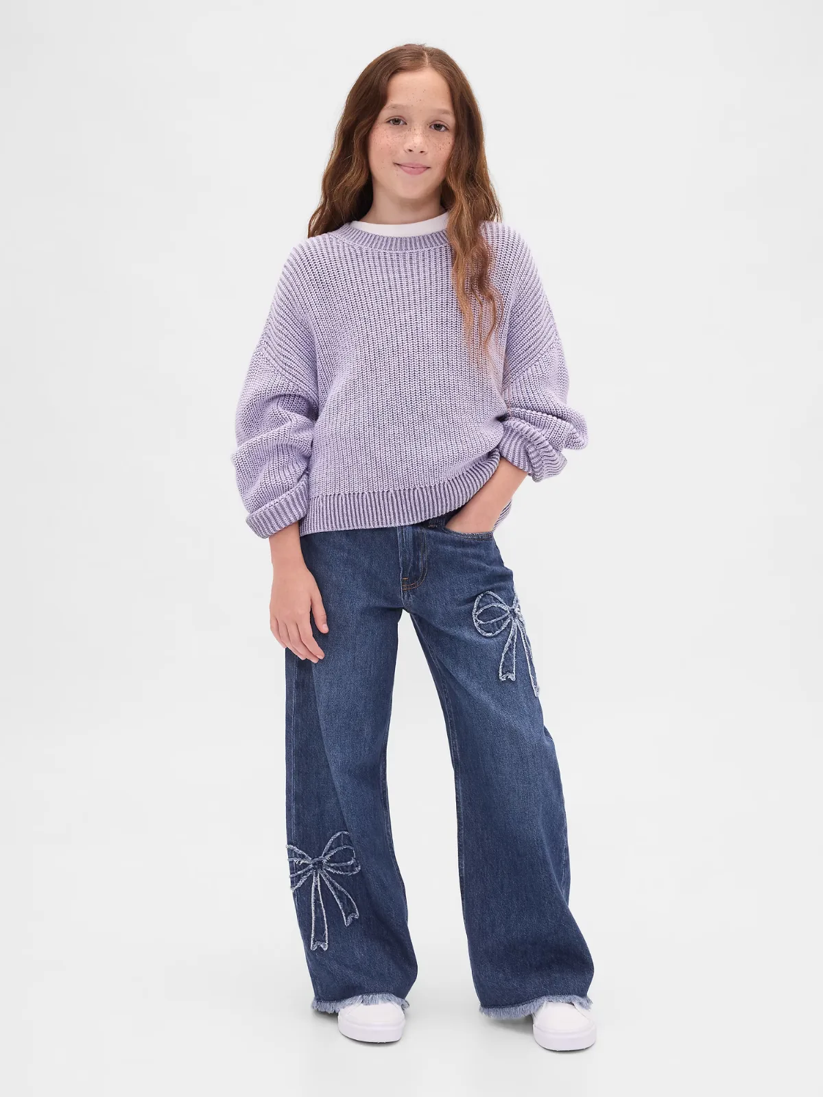 Low Rise Stride Wide-Leg Jeans by Gap