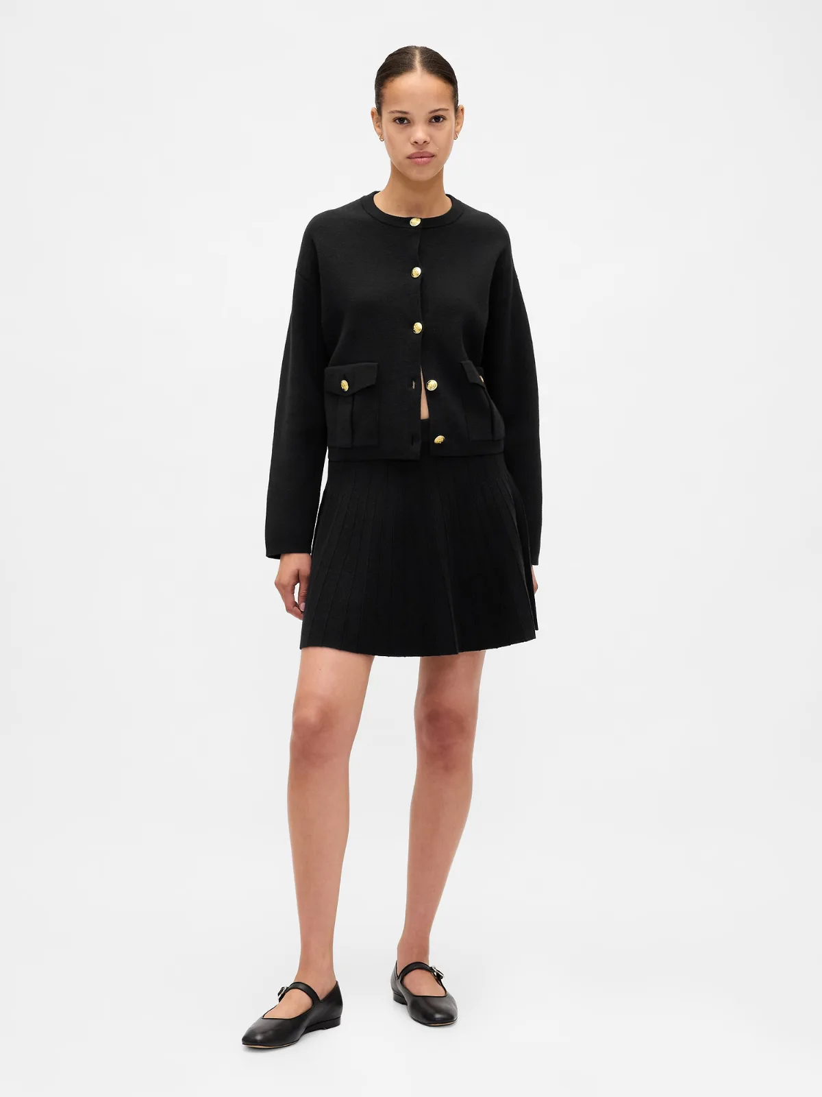 Pleated Mini Sweater Skirt by Gap