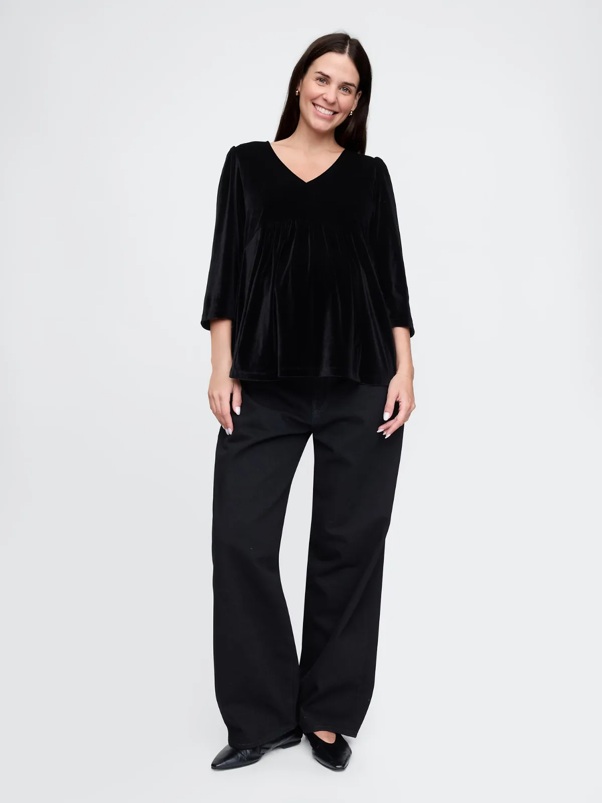 Maternity Velvet Top by Gap