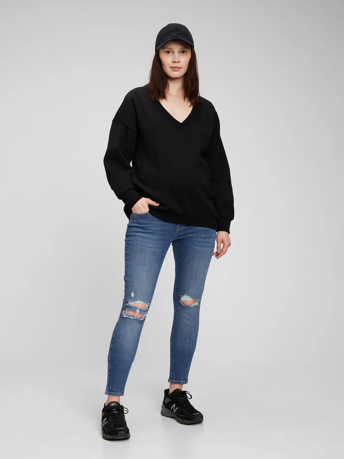 Maternity True Waistband Full Panel True Skinny Jeans by Gap