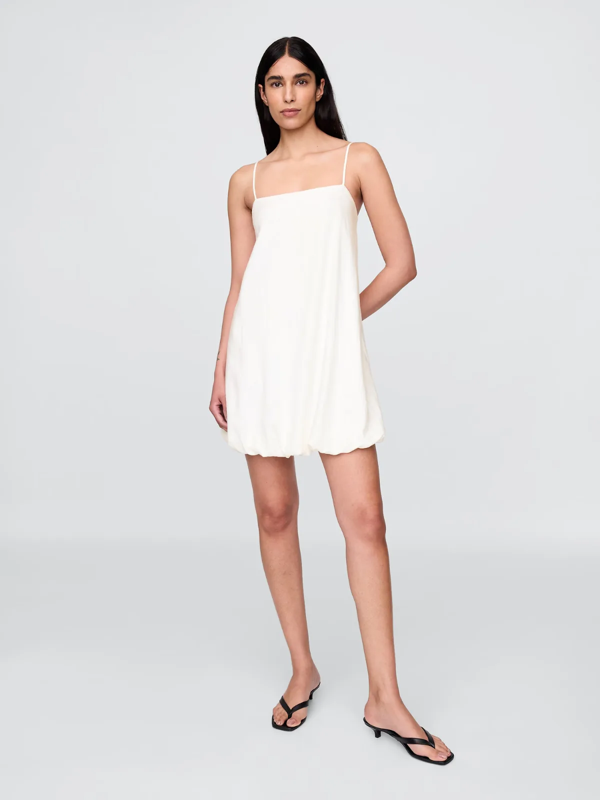 Linen-Blend Bubble Mini Dress by Gap