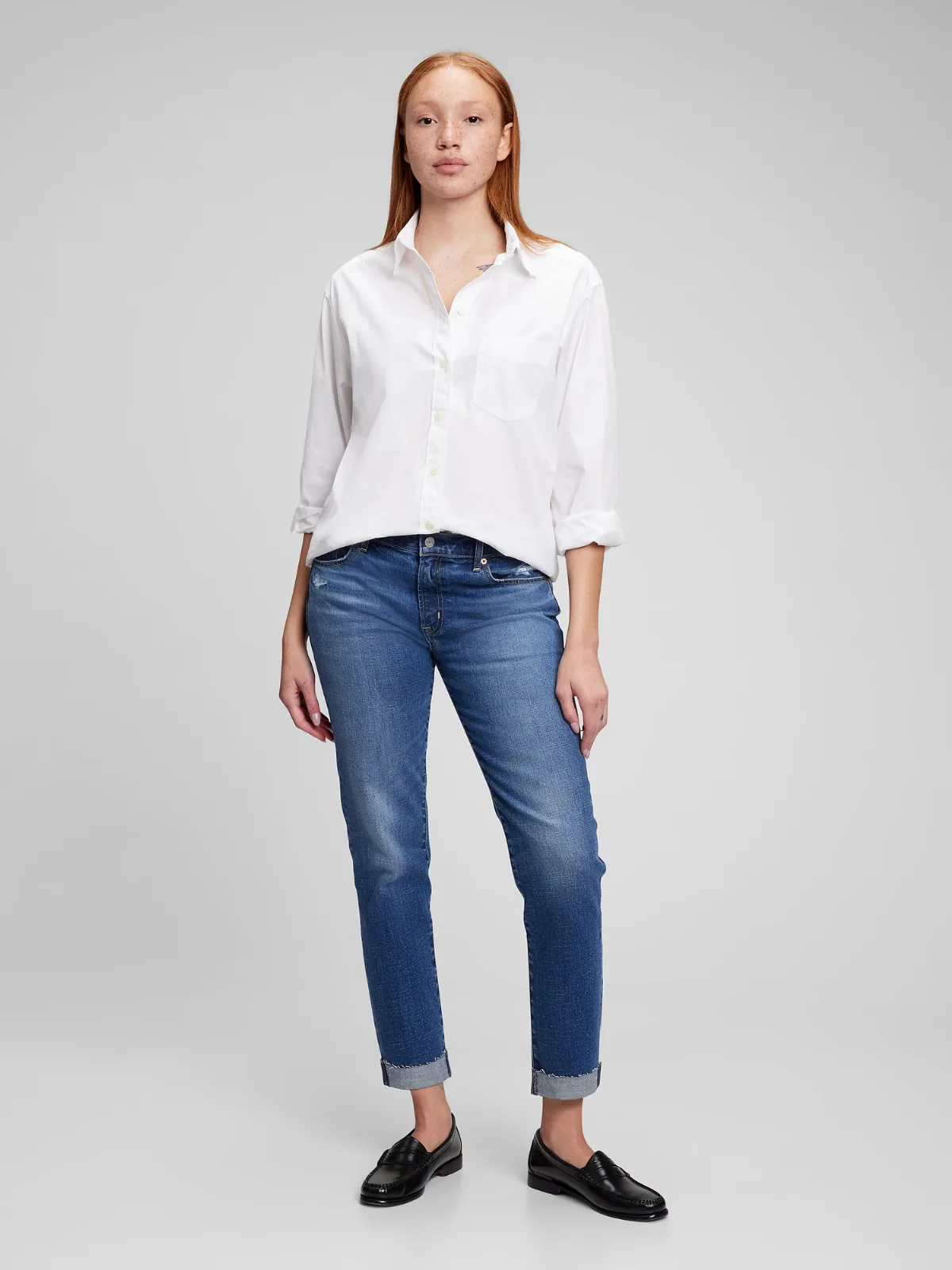Mid Rise Girlfriend Jeans by Gap