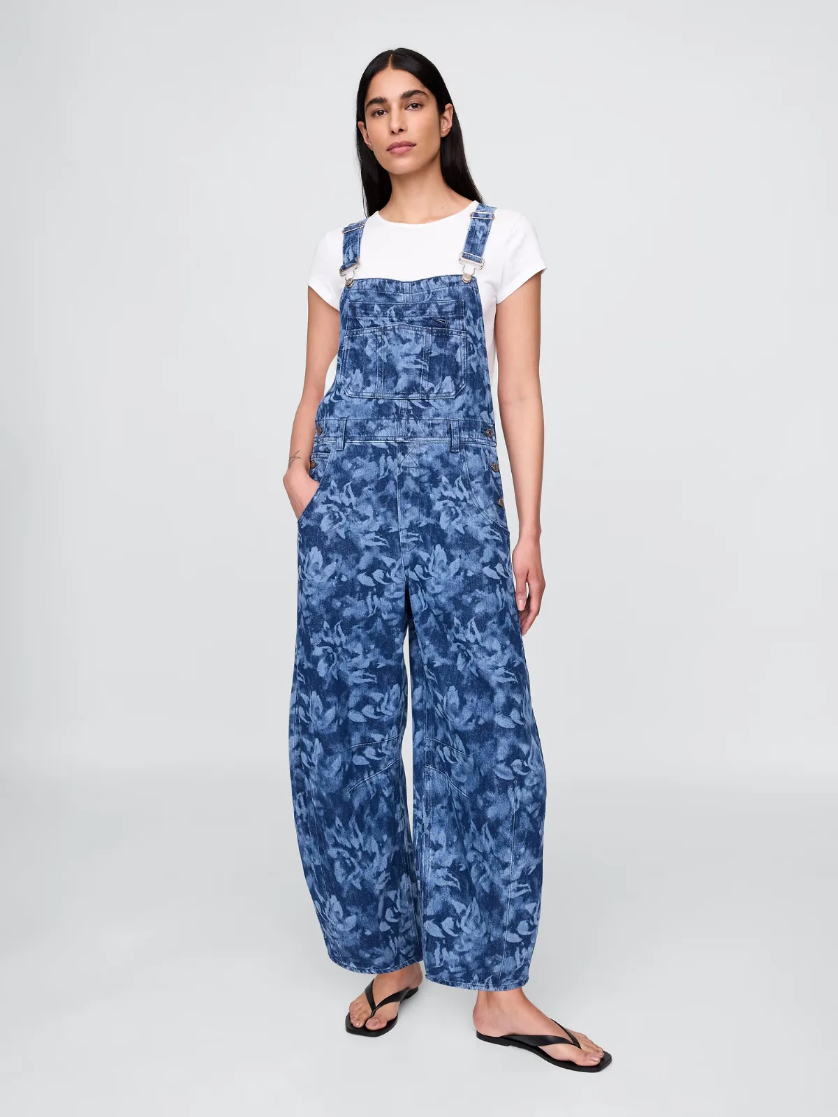 UltraSoft Denim Horseshoe Overalls