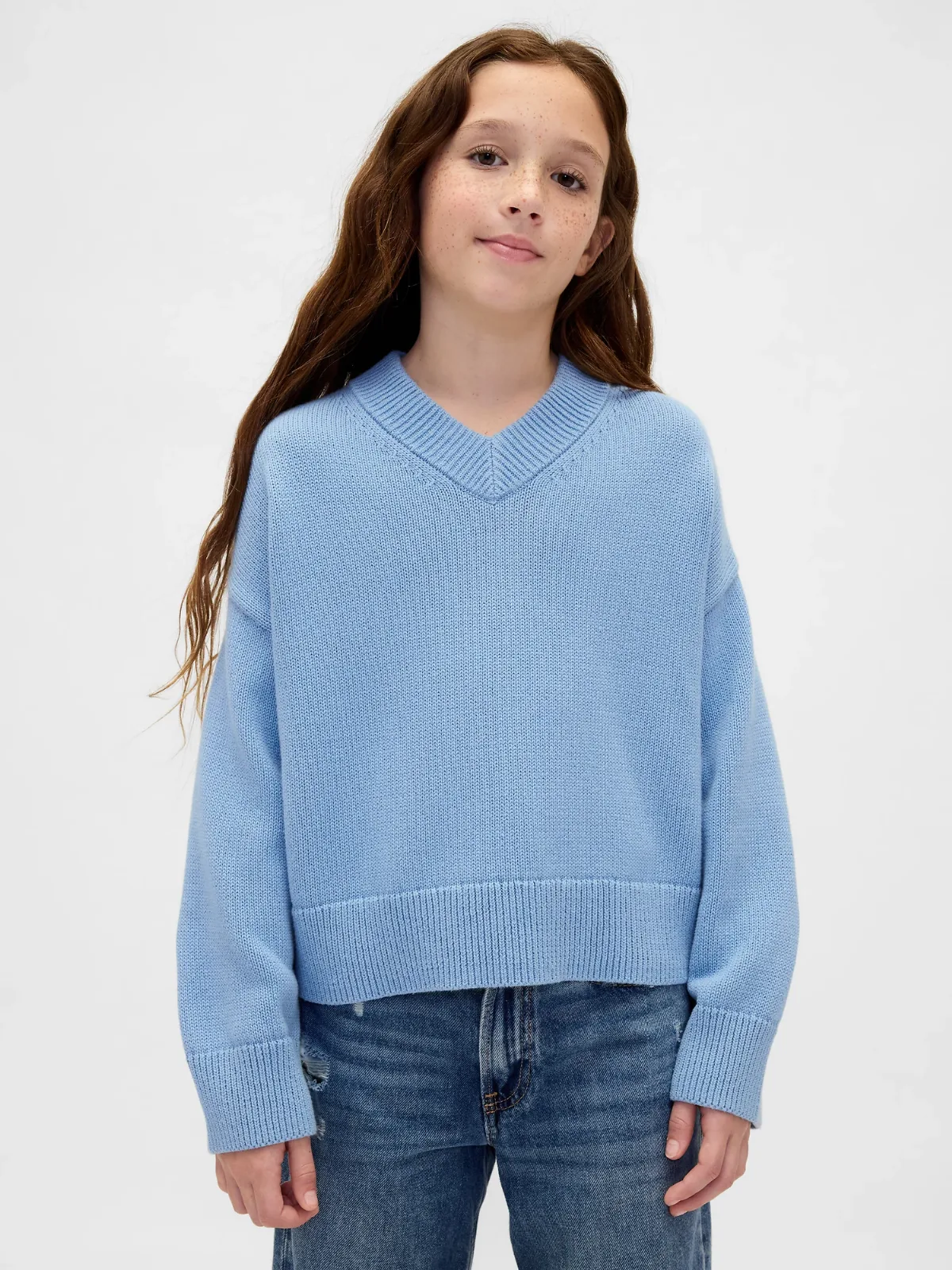 Boxy V-Neck Sweater by Gap