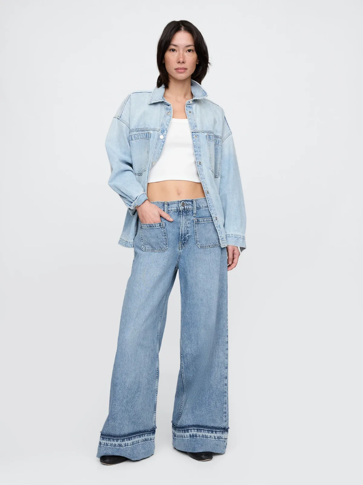 Mid Rise UltraSoft Baggy Jeans by Gap