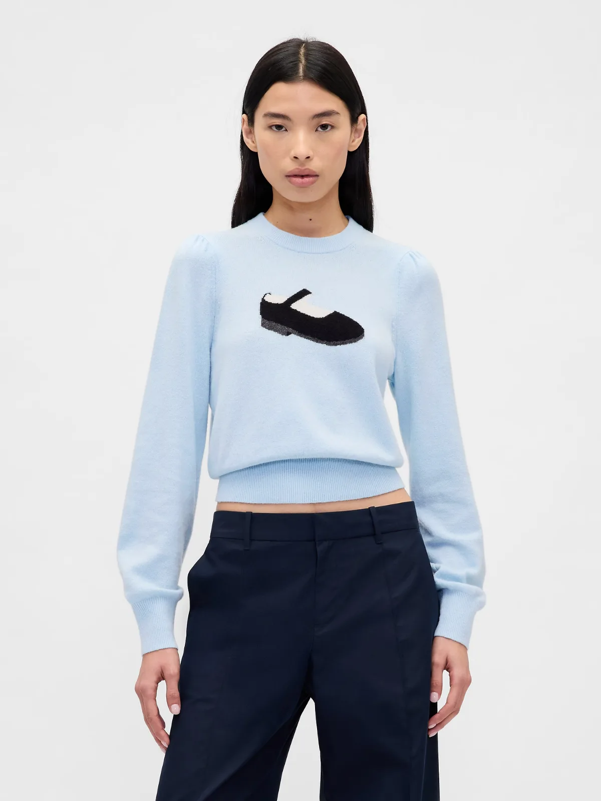 Gap x Sandy Liang CashSoft Crop Sweater by Gap