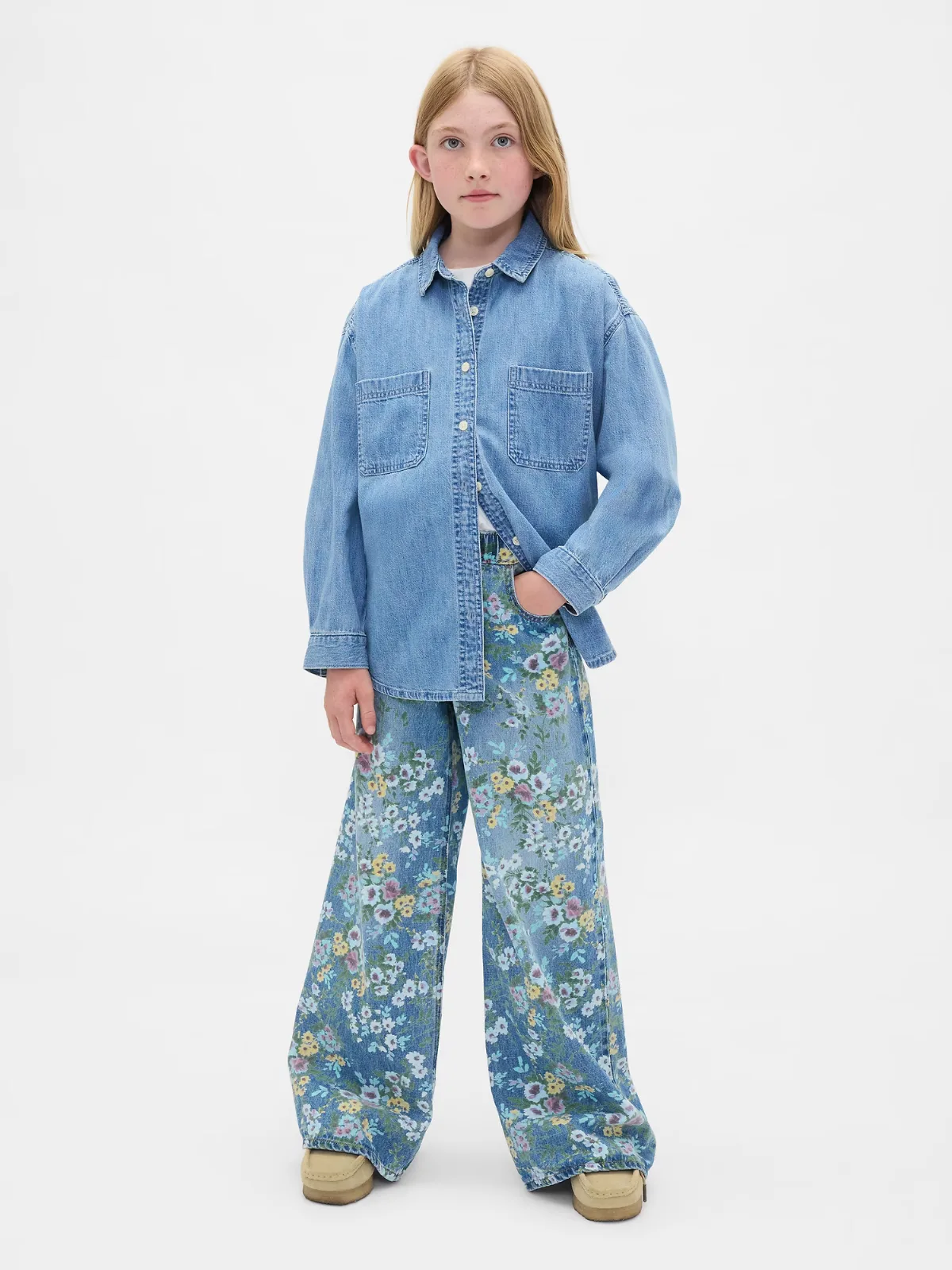 Floral Easy Baggy Jeans by Gap
