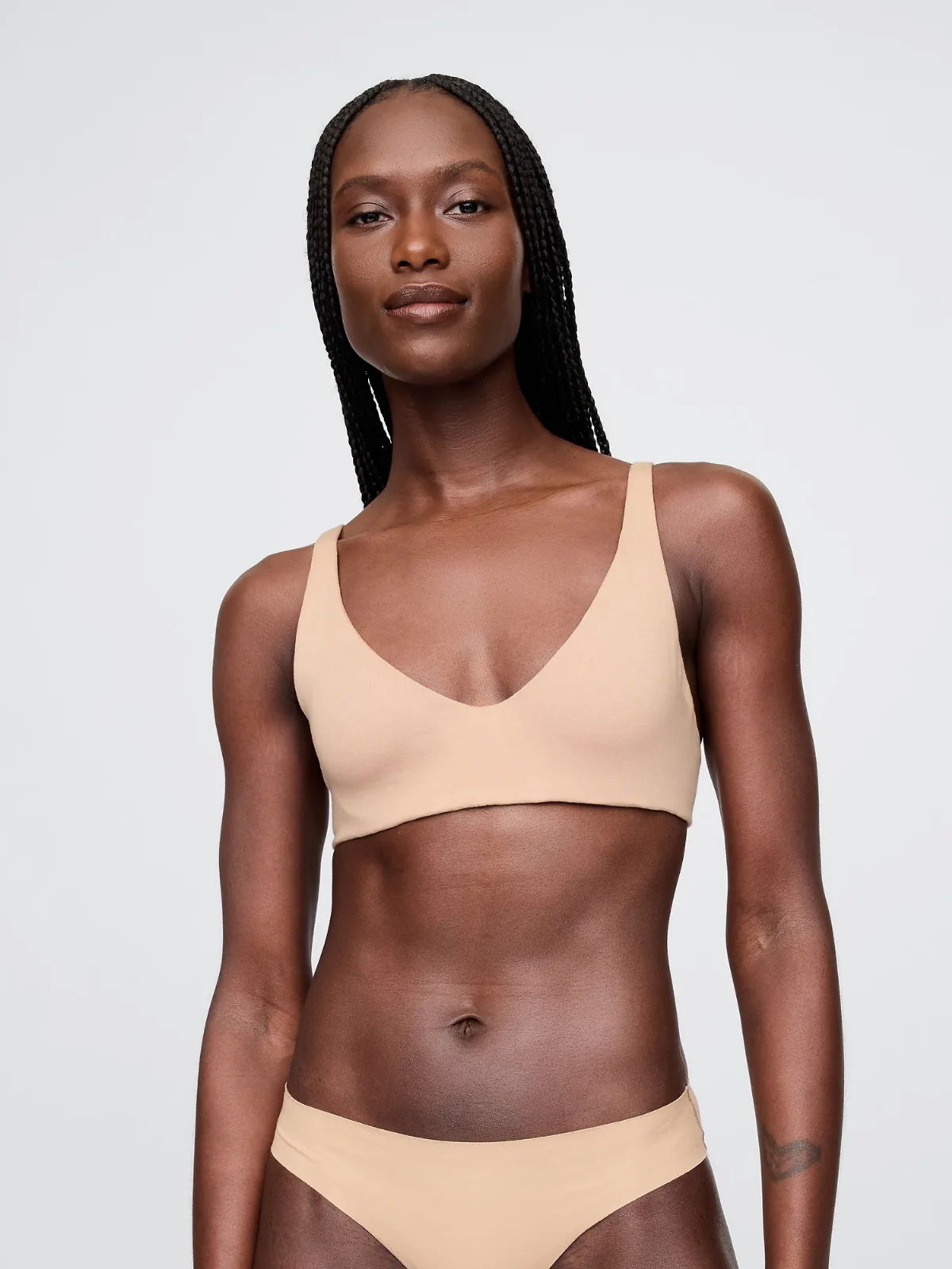Organic Stretch Cotton Unlined Bra by Gap