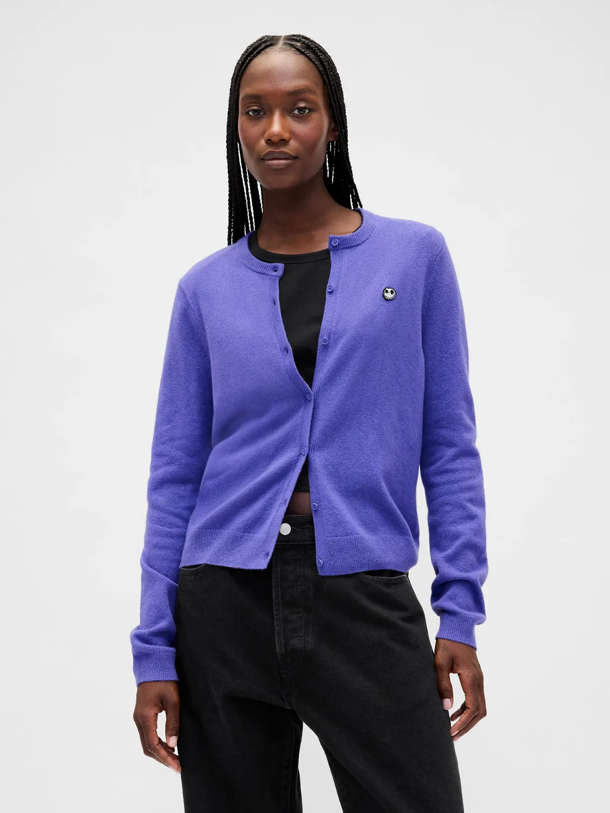 Gap Disney Tim Burtons the Nightmare Before Christmas CashSoft Skull Cardigan by Gap