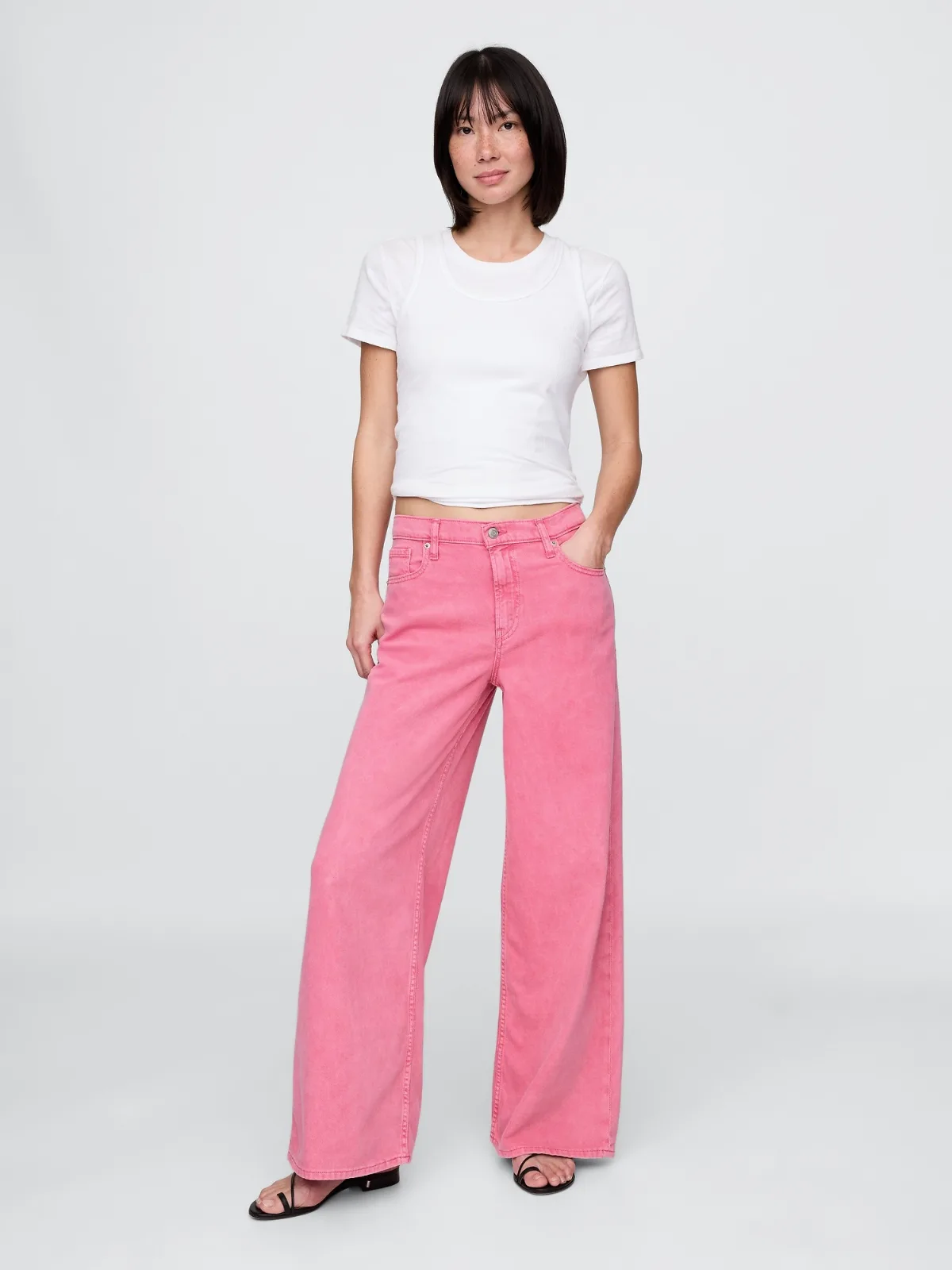 Mid Rise UltraSoft Baggy Jeans by Gap