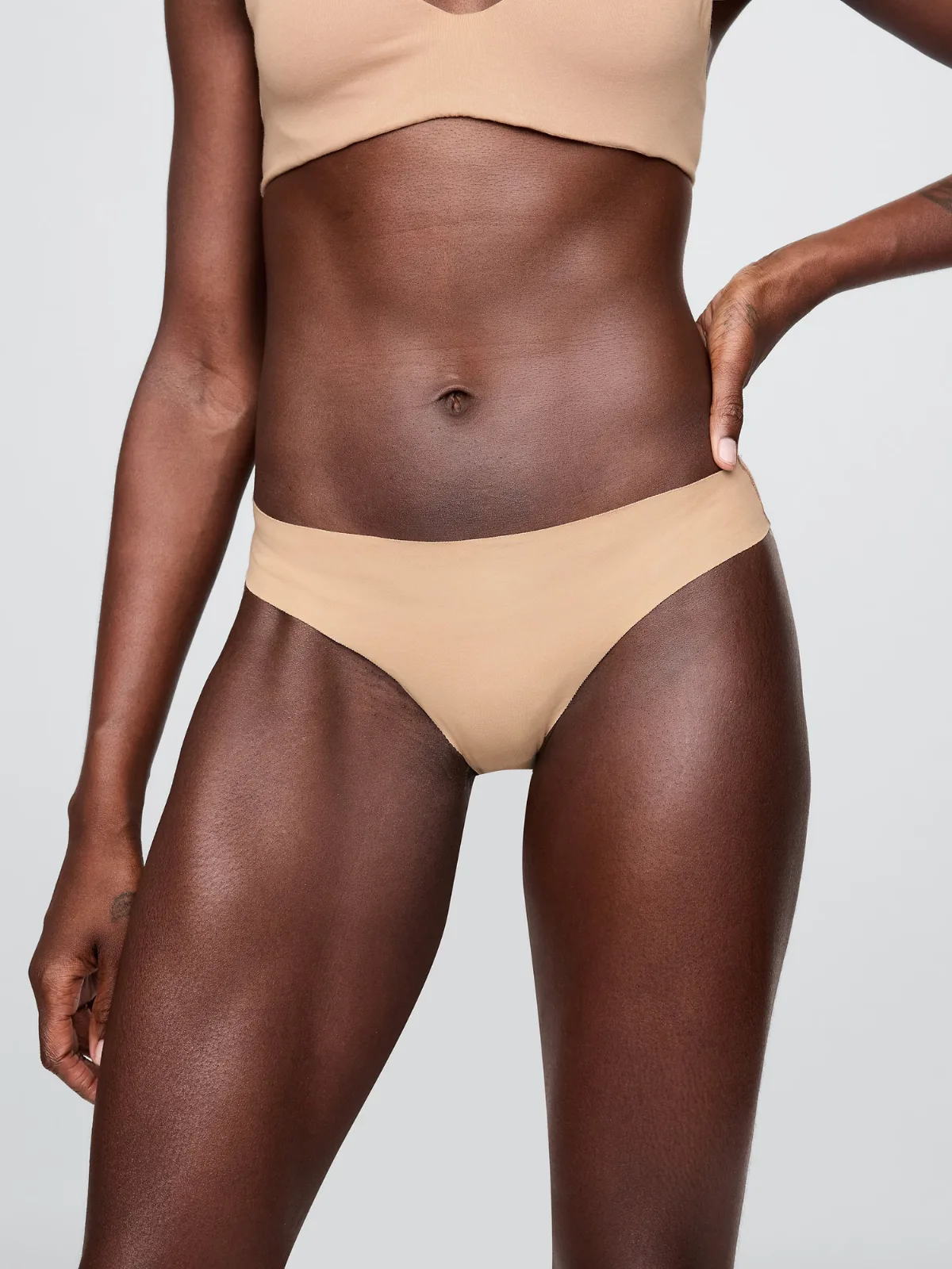 Organic Stretch Cotton No Show Bikini by Gap