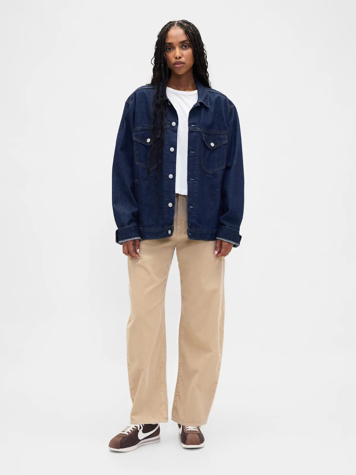 High Rise Corduroy Barrel Pants by Gap