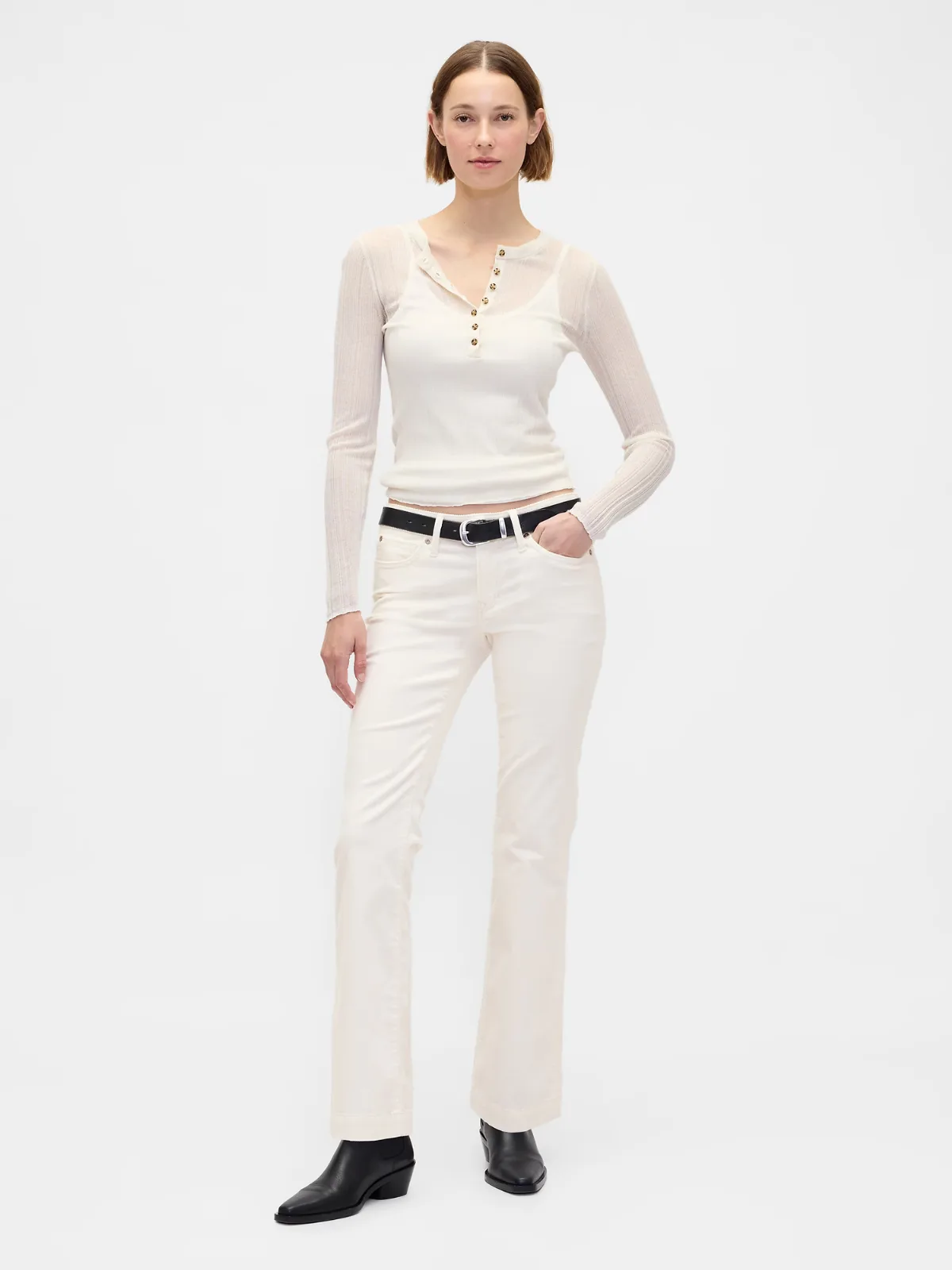 Low Rise Corduroy Long & Lean Pants