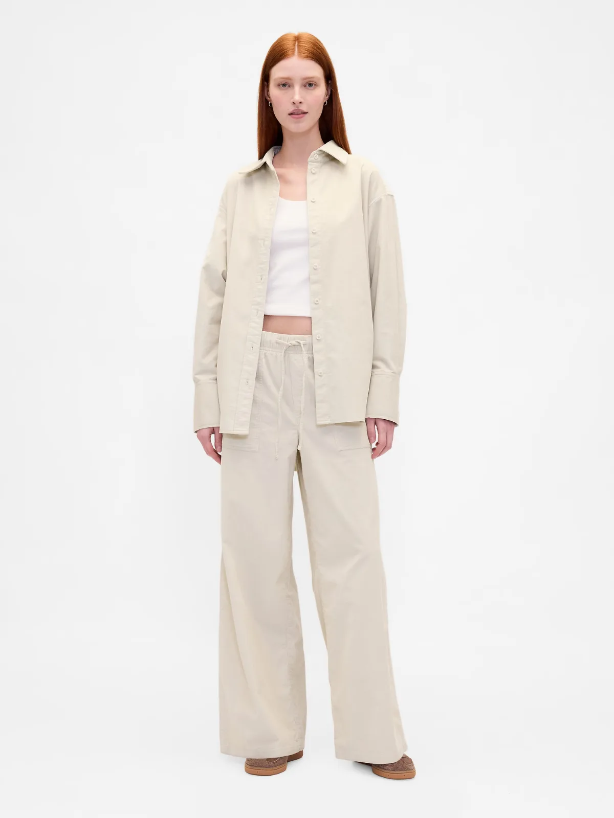 Mid Rise Corduroy Baggy Pants by Gap