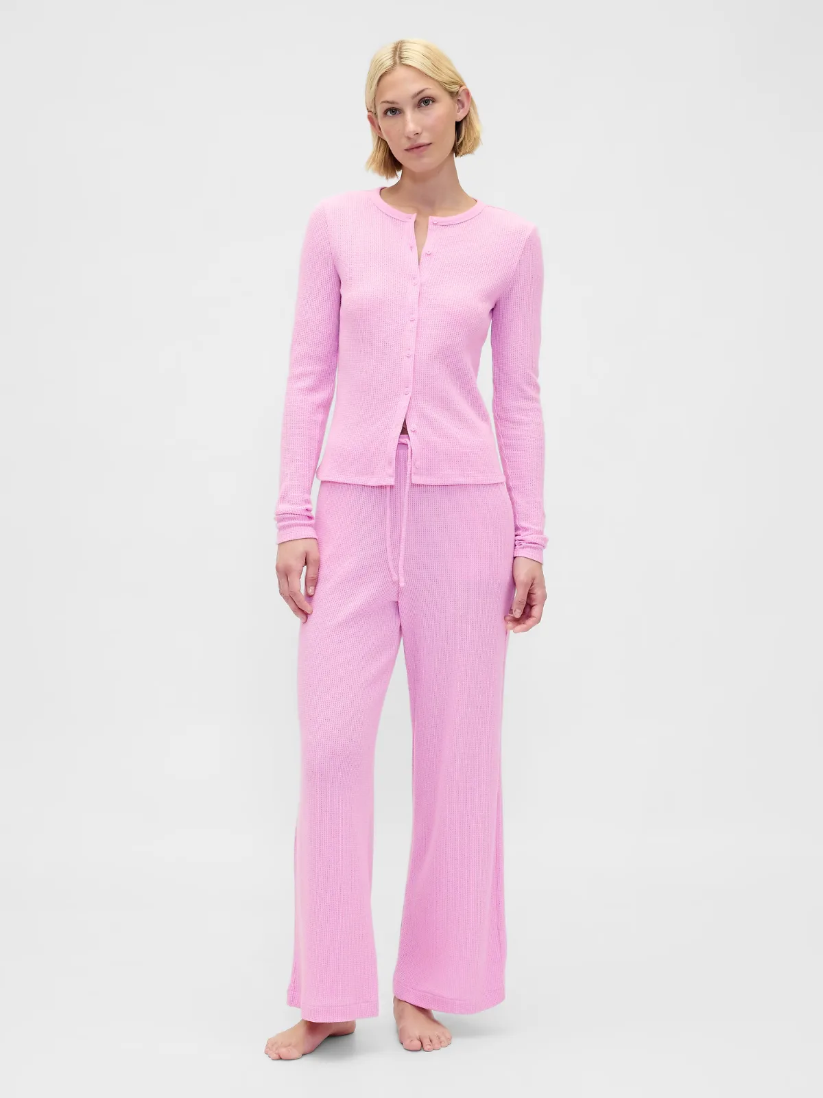 Waffle Wide-Leg PJ Pants