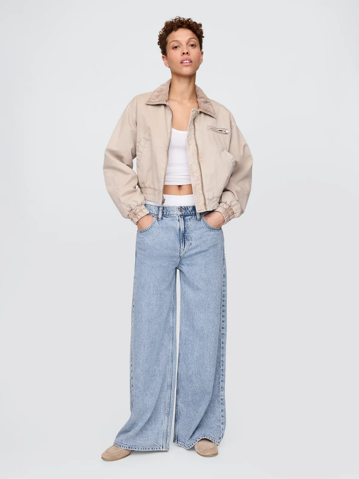 Mid Rise UltraSoft Boxer Baggy Jeans by Gap