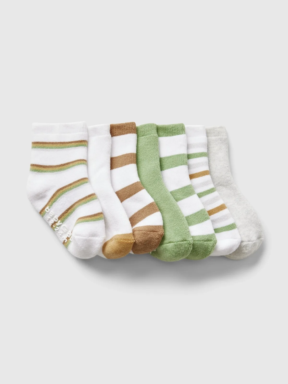 Stripe Quarter Crew Socks (7-Pack) by Gap