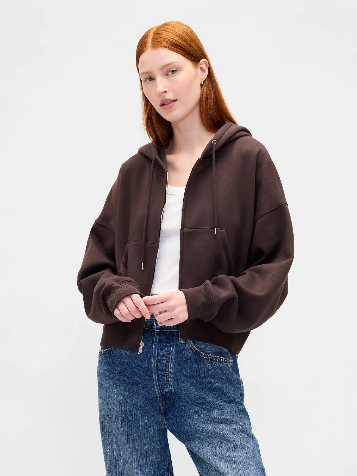 VintageSoft Wedge Zip Hoodie by Gap