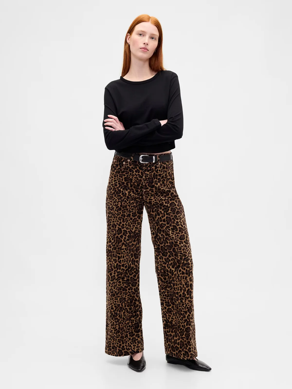 High Rise Stride Corduroy Wide-Leg Pants by Gap