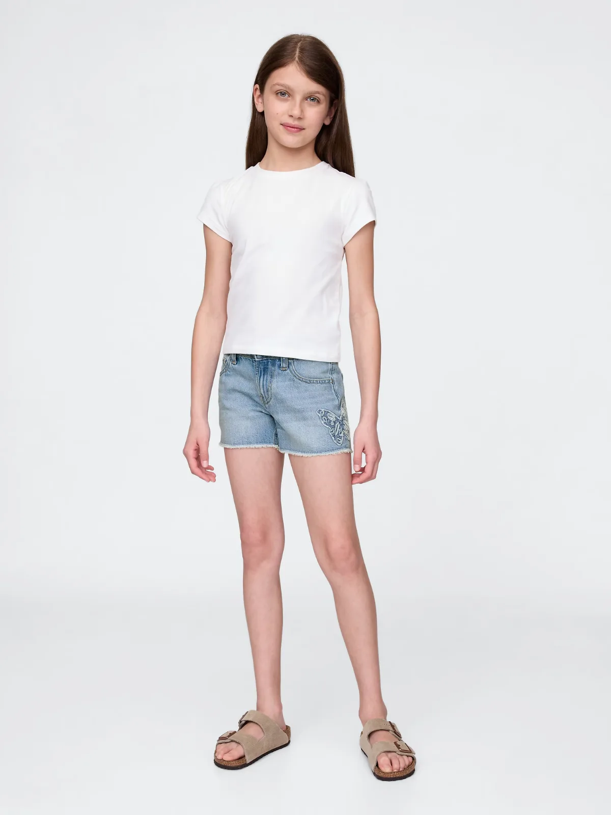 Low Rise Stride Denim Shorts by Gap