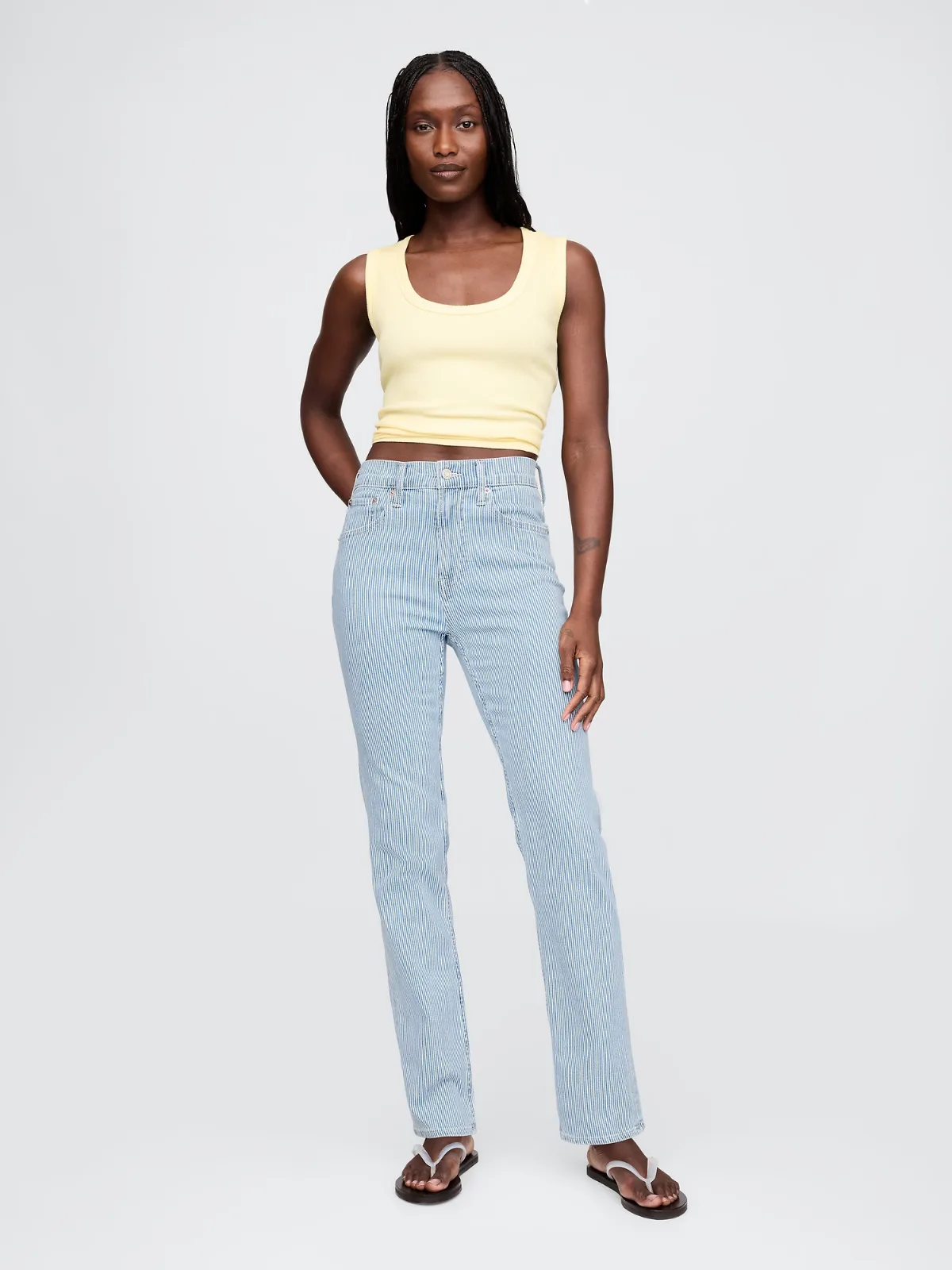 High Rise 90s Slim Straight Jeans by Gap