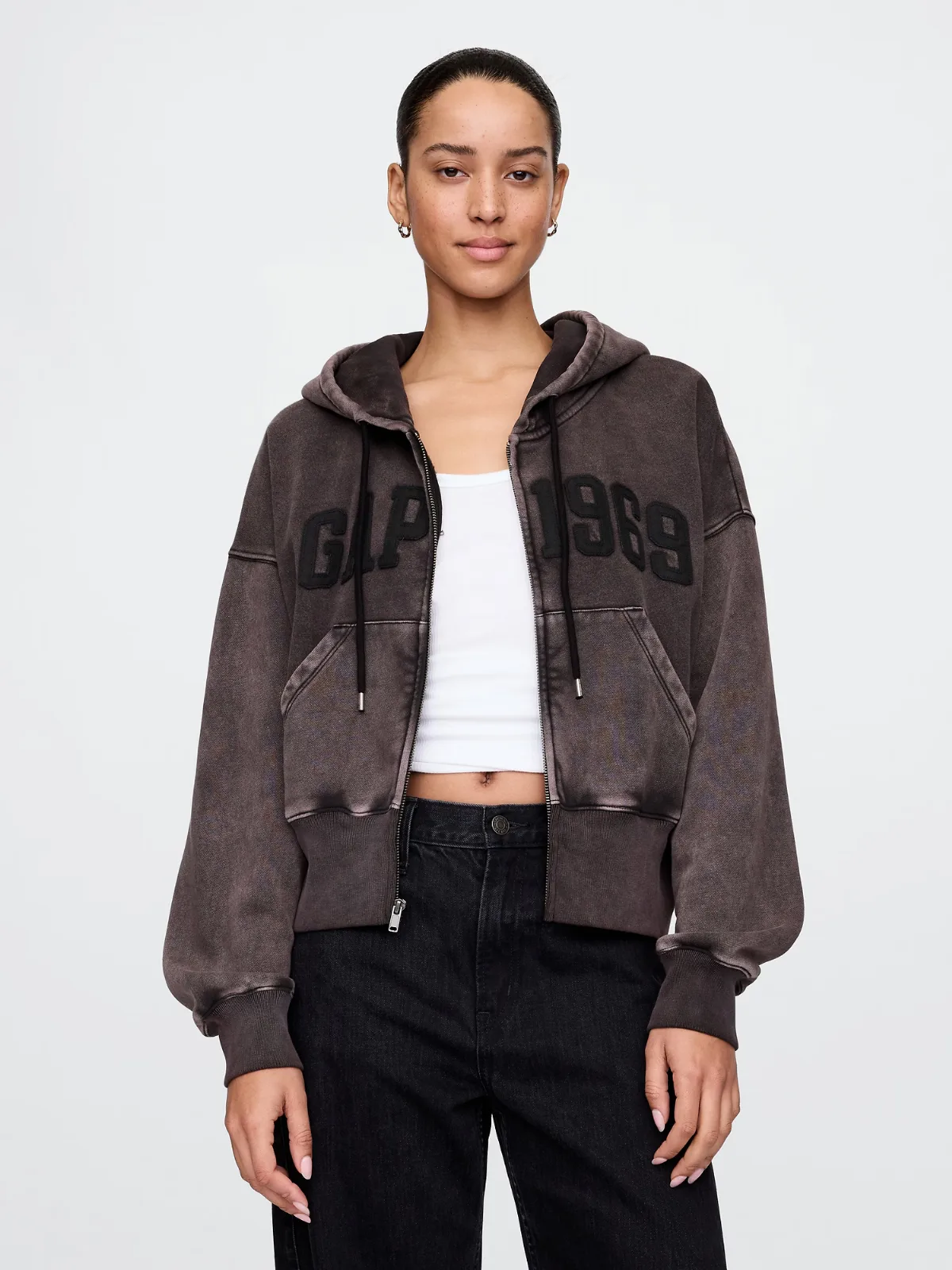 VintageSoft Wedge Zip Hoodie by Gap
