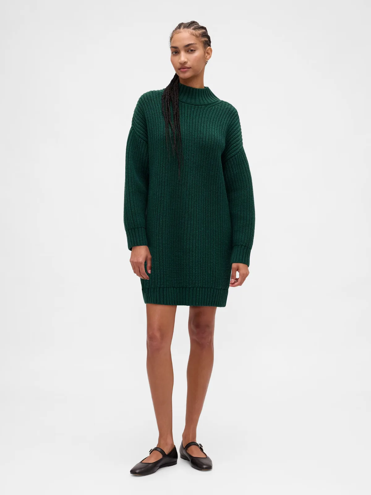 Oversized Turtleneck Mini Sweater Dress by Gap