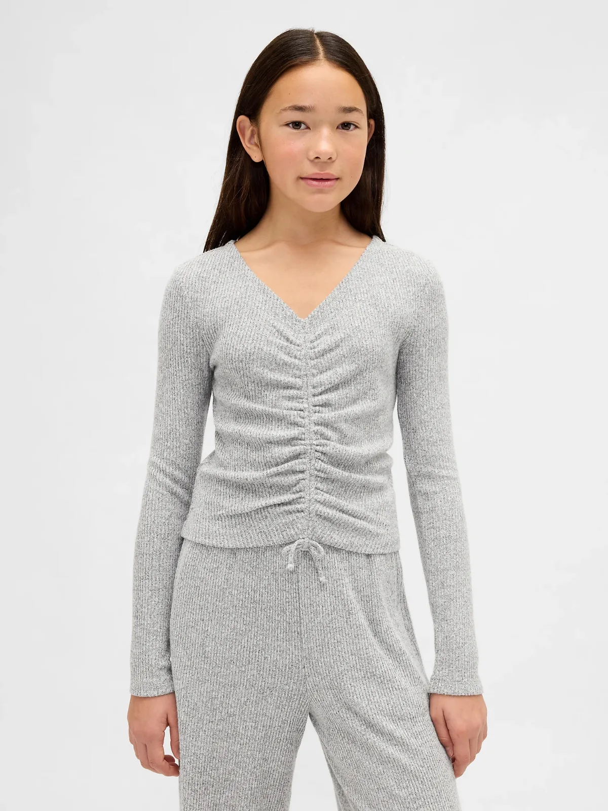 Softspun Rib Ruched Top by Gap