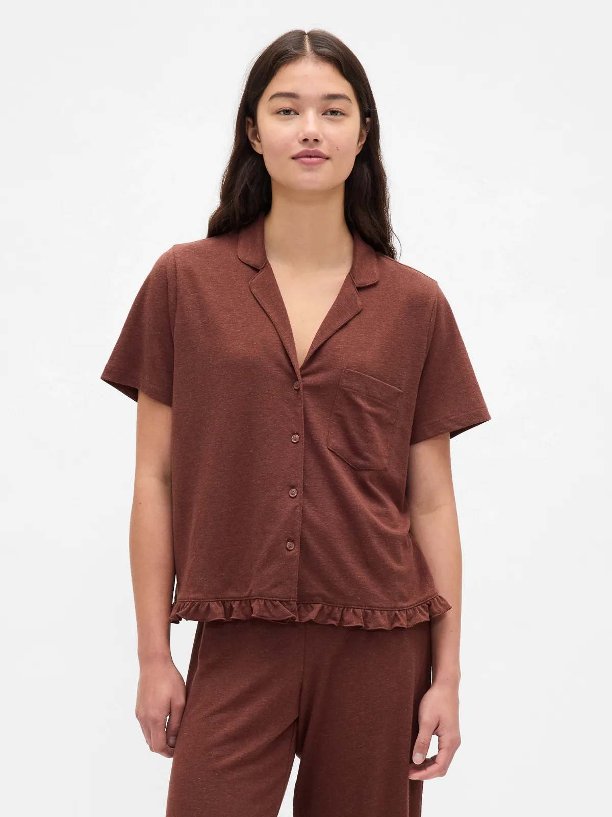 Ruffle PJ Shirt by Gap
