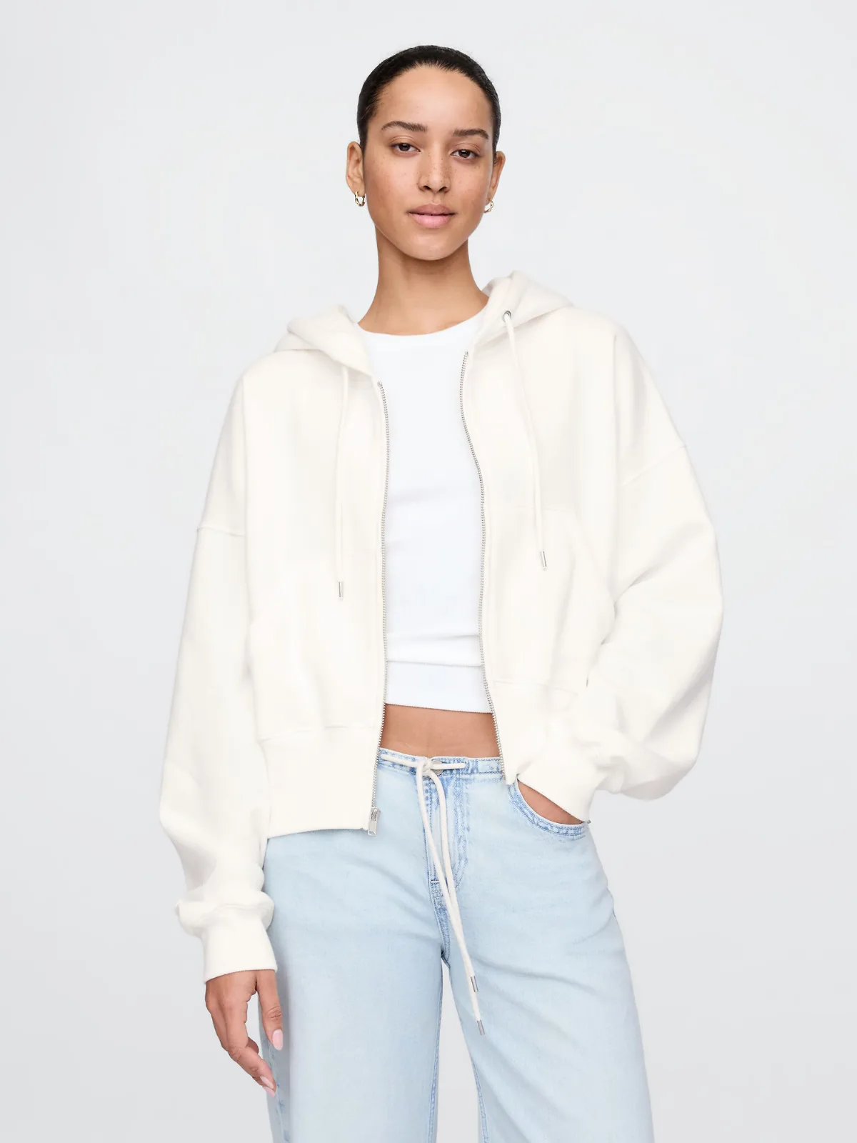 VintageSoft Wedge Zip Hoodie