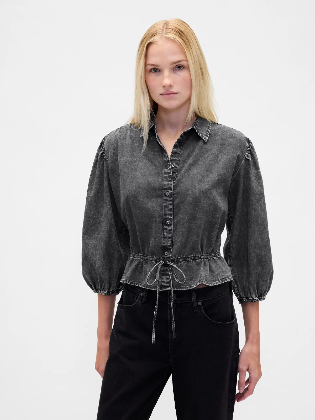 Denim Tie-Waist Top by Gap