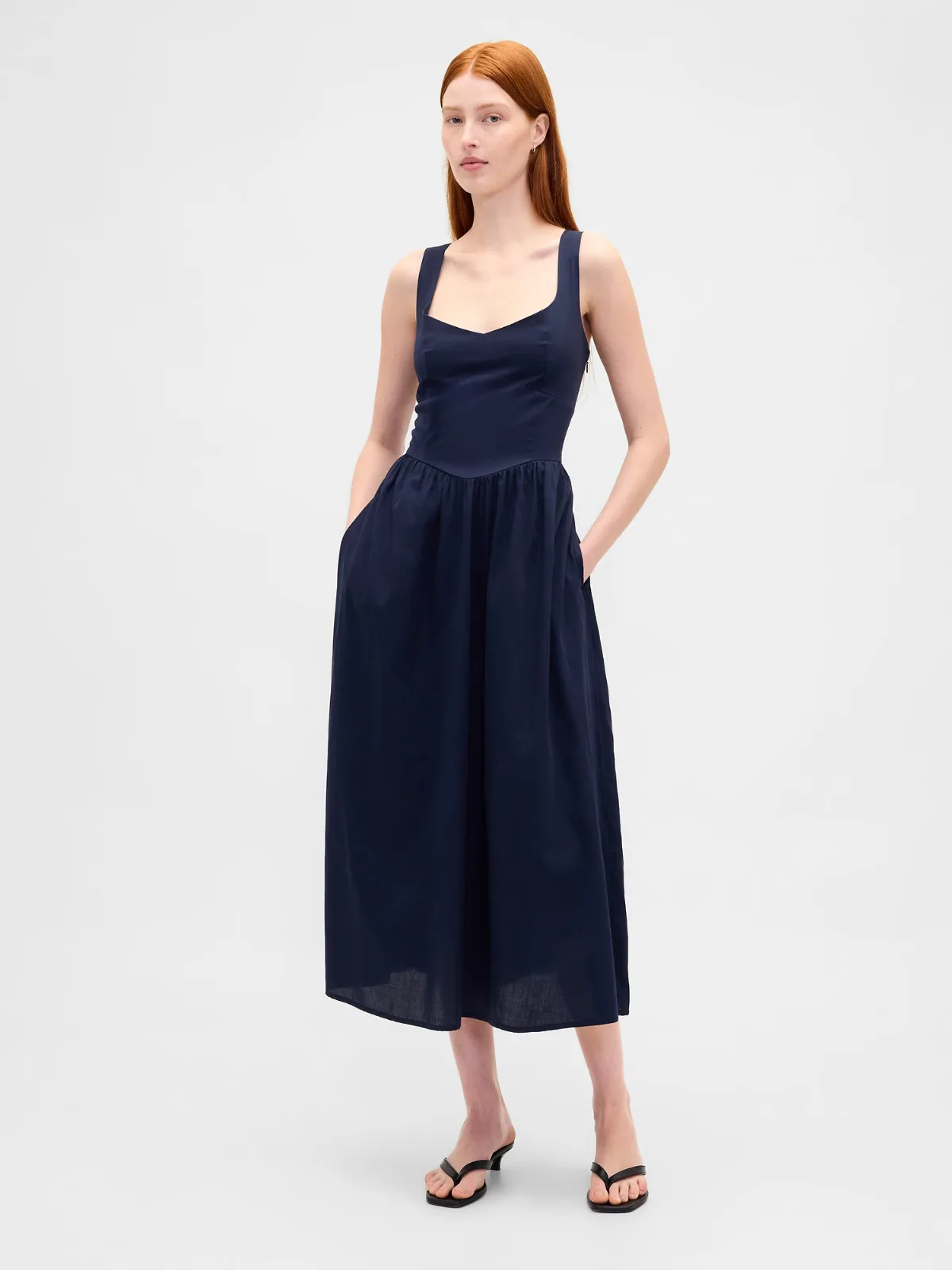 Seamed Drop-Waist Maxi Dress by Gap
