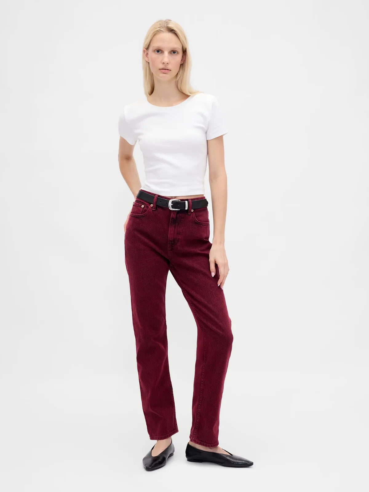 High Rise 90s Slim Straight Jeans by Gap