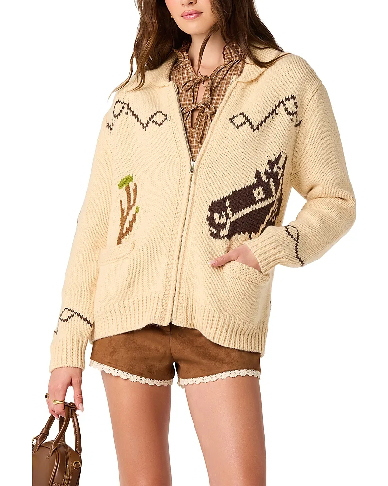 Ivy Zip Front Cardigan Sweater by ASTR