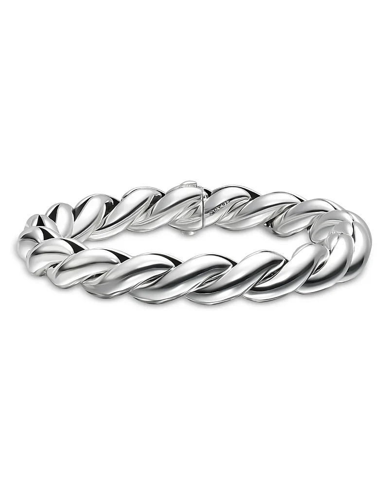 Sculpted Cable Chain Bracelet in Sterling Silver, 10mm by David Yurman