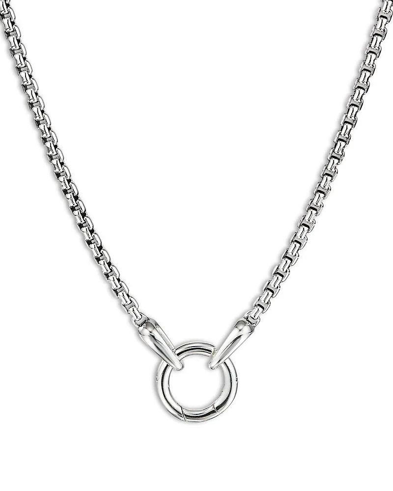 Smooth Amulet Box Chain Necklace in Sterling Silver, 2.7mm by David Yurman