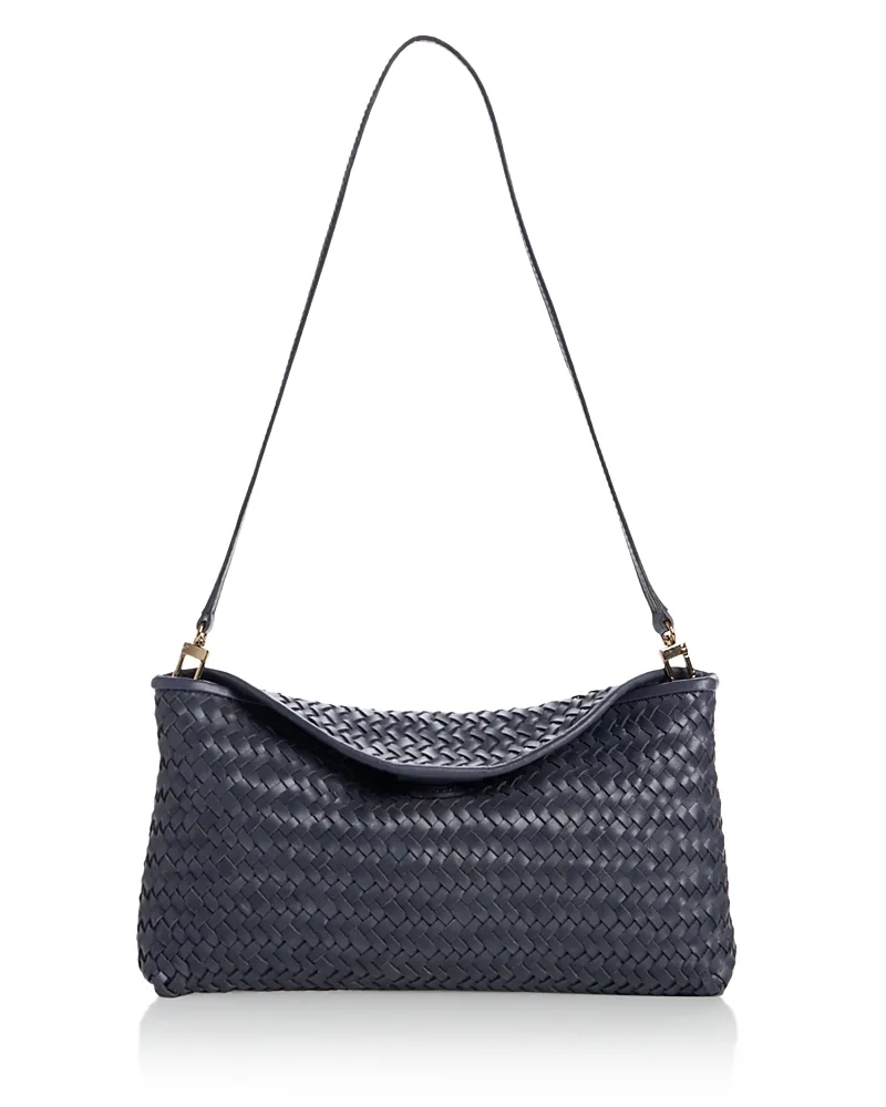 Lid Top Woven Leather Clutch by Madewell