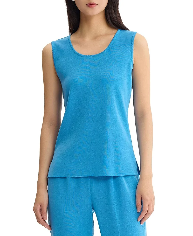 Scoop Neck Mid-Length Knit Tank