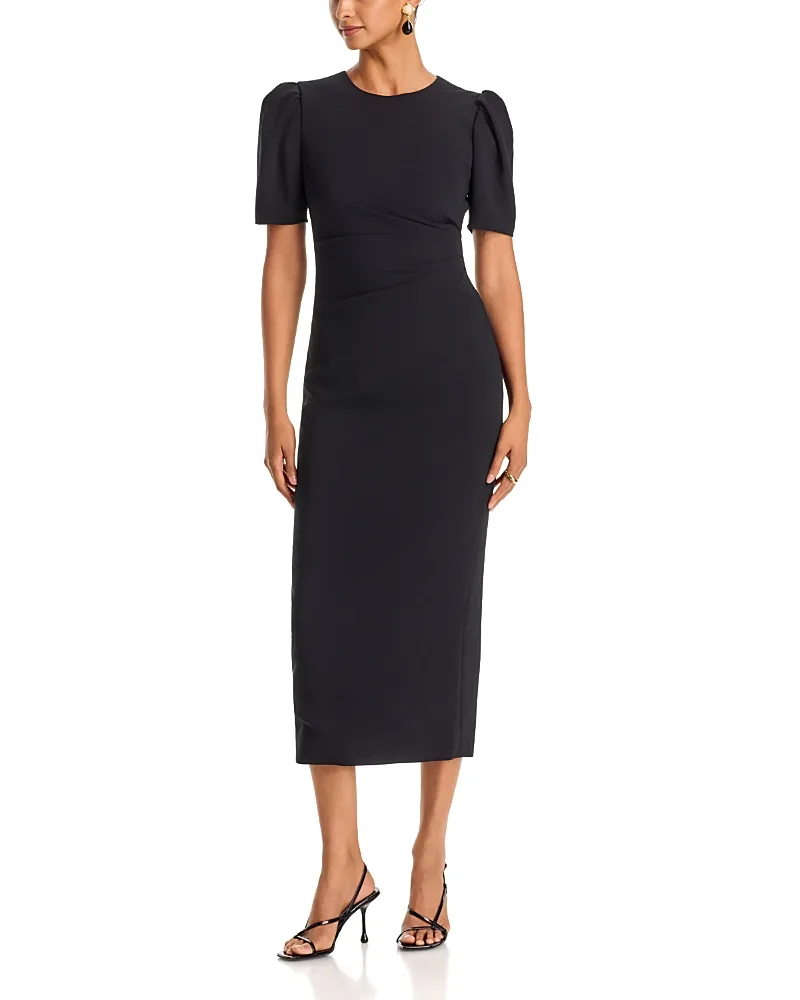 Puff Sleeve Midi Dress by Carolina Herrera