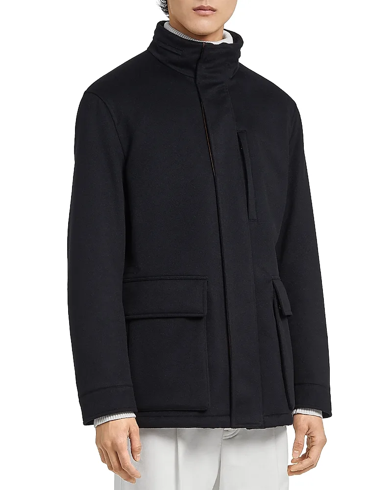 Oasi Elements Cashmere Padded Overcoat by Zegna